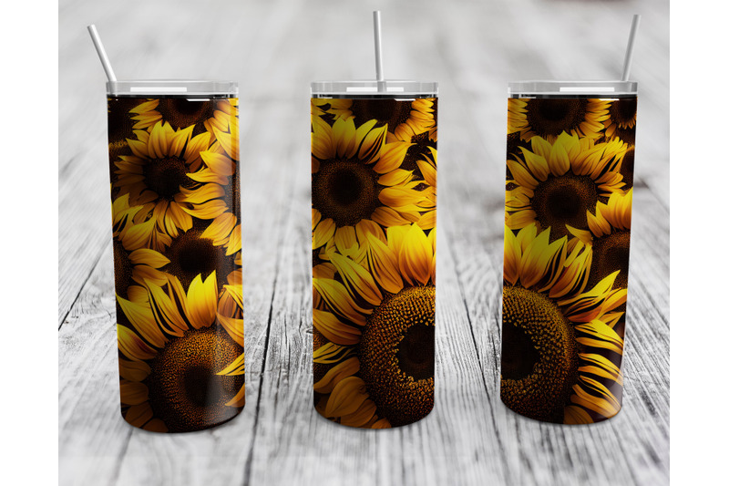 sunflowers-tumbler-sublimation-designs-bundle-20-oz-skinny-tumbler