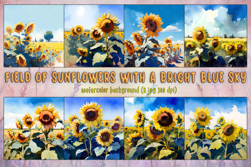 field-of-sunflowers-with-bright-blue-sky