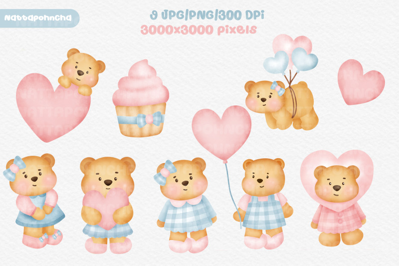 atercolor-baby-shower-bear-png-clipart