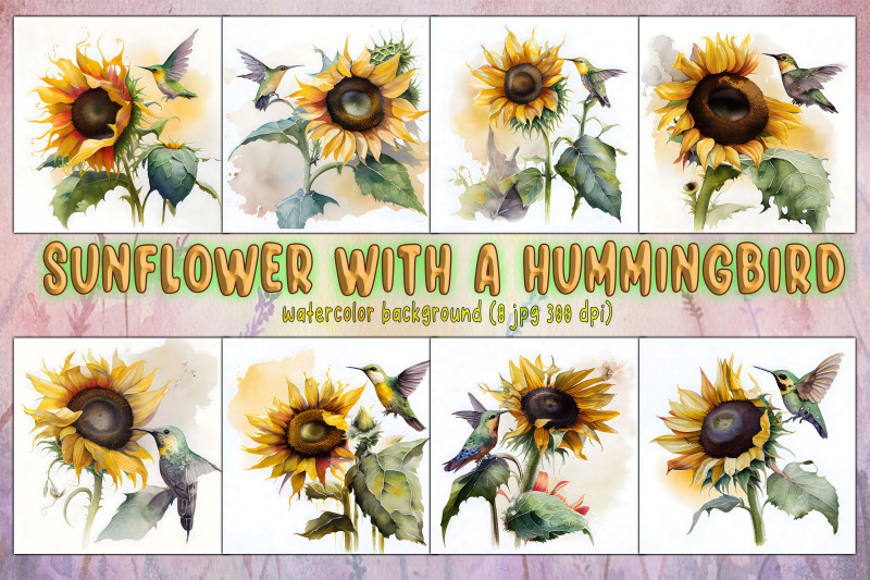 sunflower-with-a-hummingbird