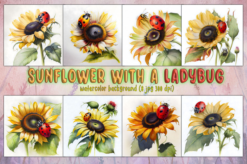 sunflower-with-a-ladybug