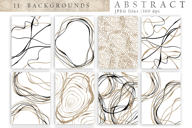 line-art-shapes-and-backgrounds-collection