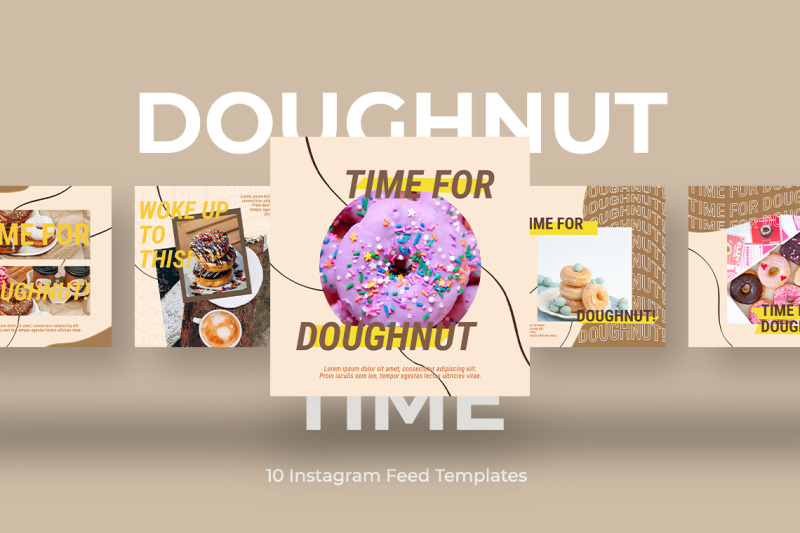 Doughnut - Instagram Post Template By Unicode Studio | TheHungryJPEG
