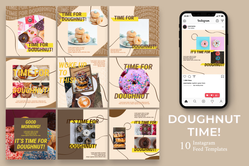 doughnut-instagram-post-template