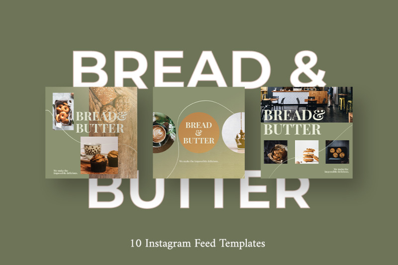 bread-and-butter-food-instagram-post-template