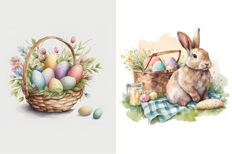 happy-easter-watercolor-collection