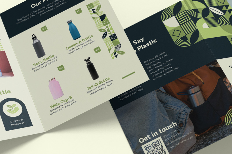 sustainable-water-bottle-b-fold-brochure