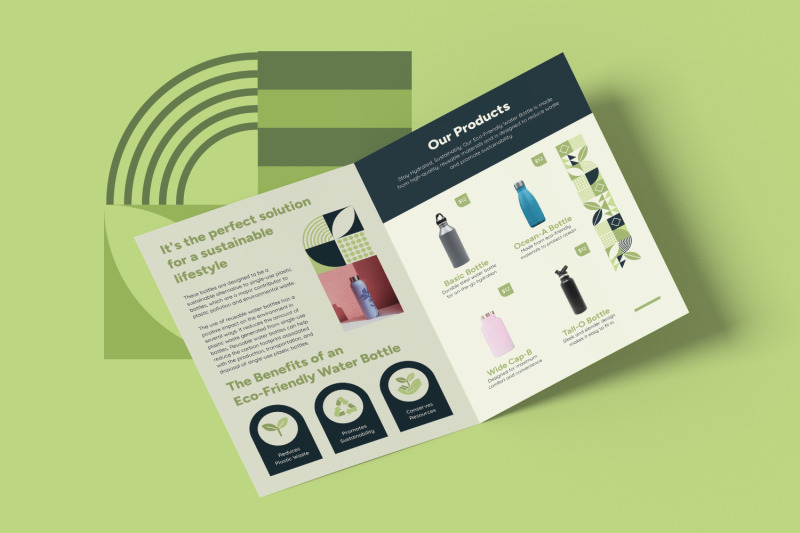 sustainable-water-bottle-b-fold-brochure