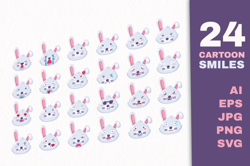 rabbit-emoji-set