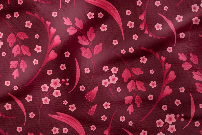 viva-magenta-flowers-seamless-patterns