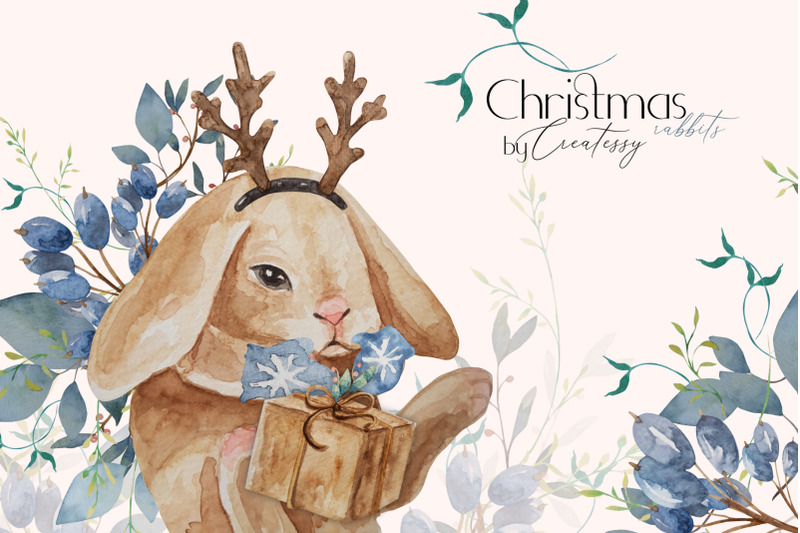 christmas-bunnies-watercolor-clipart