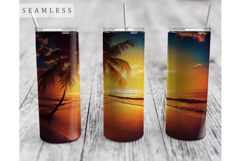 beach-sunset-seamless-tumbler-wrap-20-oz-skinny-tumbler-ocean-sunset