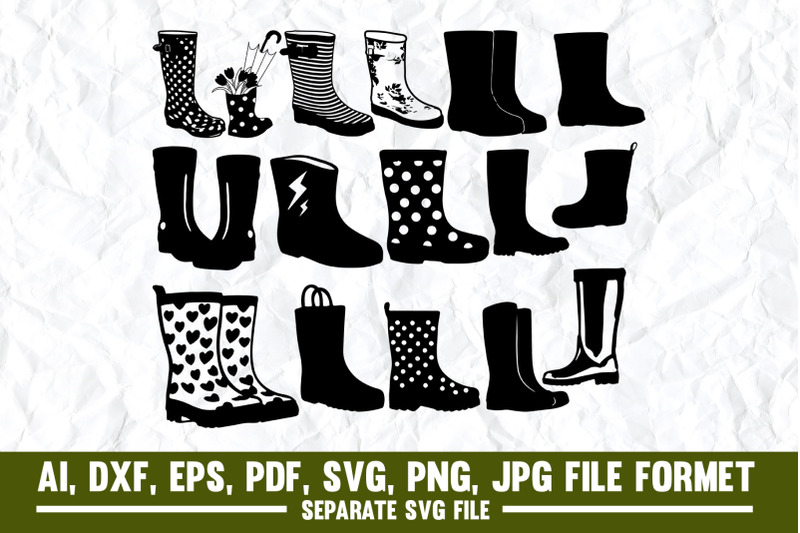 rain-boots-boots-coloring-vector-illustration-rubber-boots-black-white