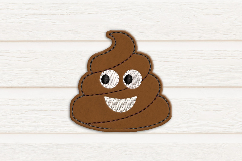 poop-emoji-feltie-applique-embroidery