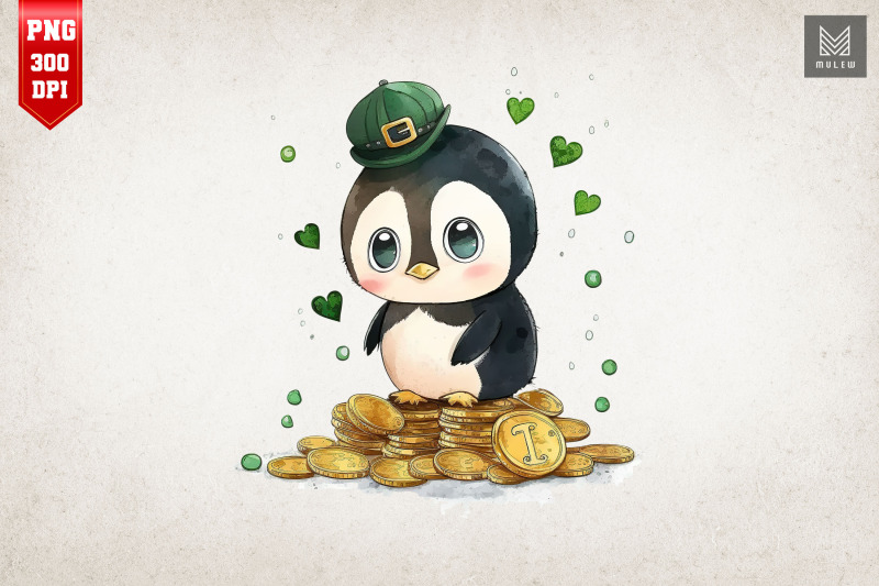 penguin-amp-gold-coins-st-patrick-039-s-day