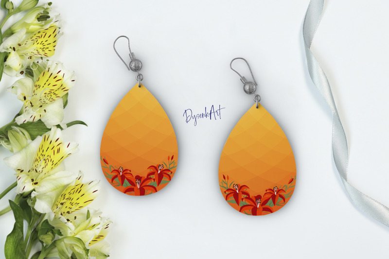 lily-floral-teardrop-earring-sublimation-designs-png