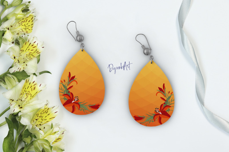 lily-floral-teardrop-earring-sublimation-designs-png