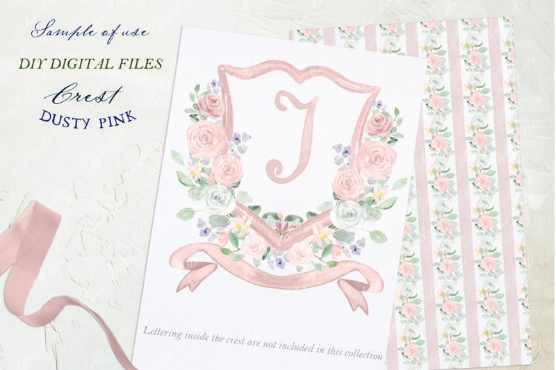 wedding-family-crest-diy-dusty-pink