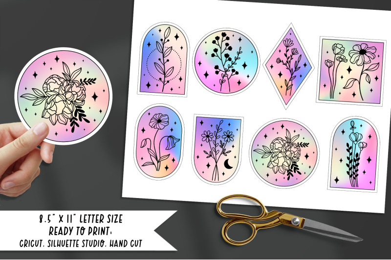 holographic-stickers-png-wildflower-sticker-bundle