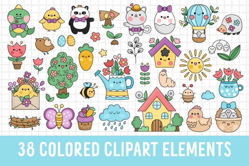 kawaii-easter-clipart-collection