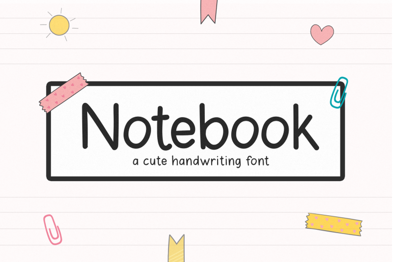 notebook-cute-handwriting-font