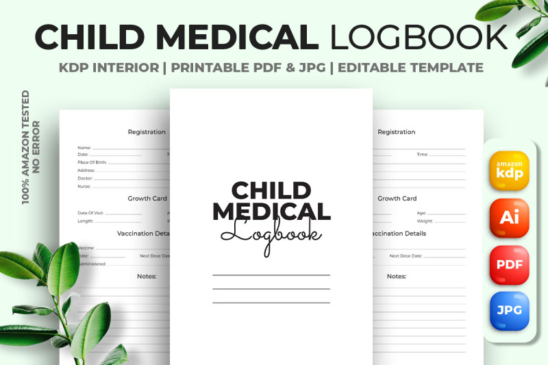 child-medical-logbook-kdp-interior