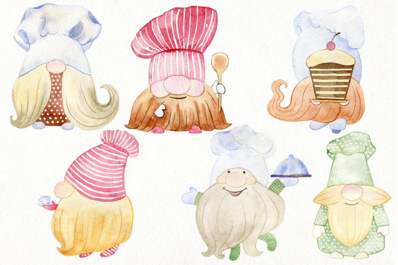 watercolor-chef-gnomes-clipart