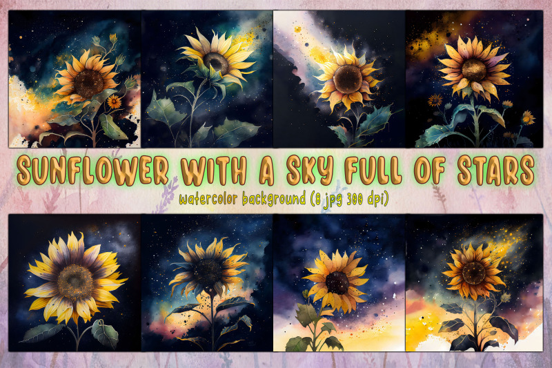 sunflower-with-sky-full-of-stars