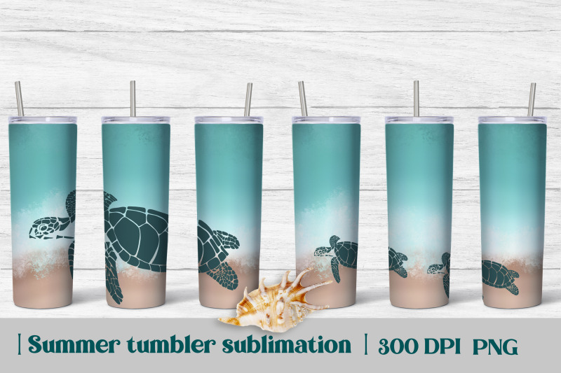 beach-tumbler-sublimation-turtle-tumbler-design