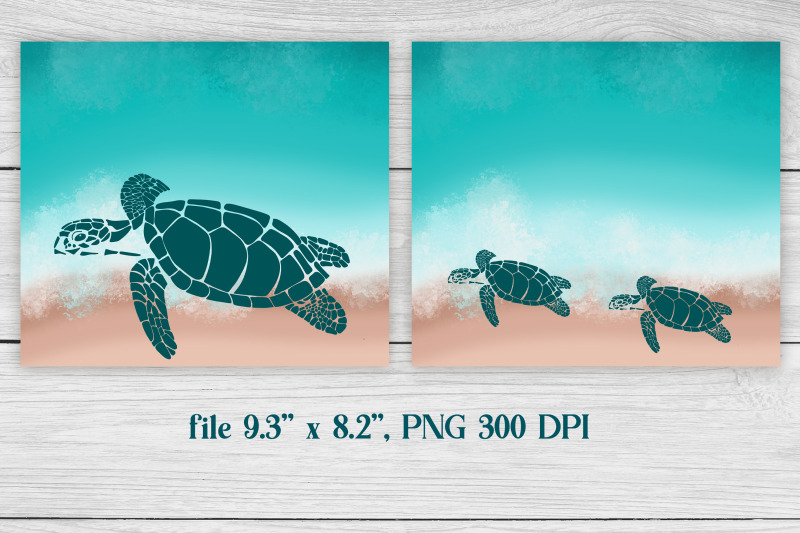 beach-tumbler-sublimation-turtle-tumbler-design