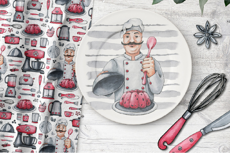 mustachioed-cook-preparing-food-kitchen-utensils