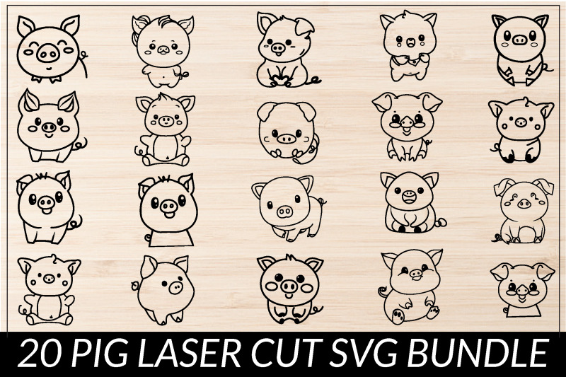 beautiful-pig-laser-cut-svg-bundle