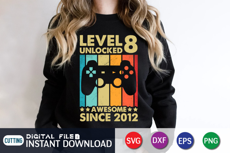 level-8-unlocked-awesome-since-2012-svg