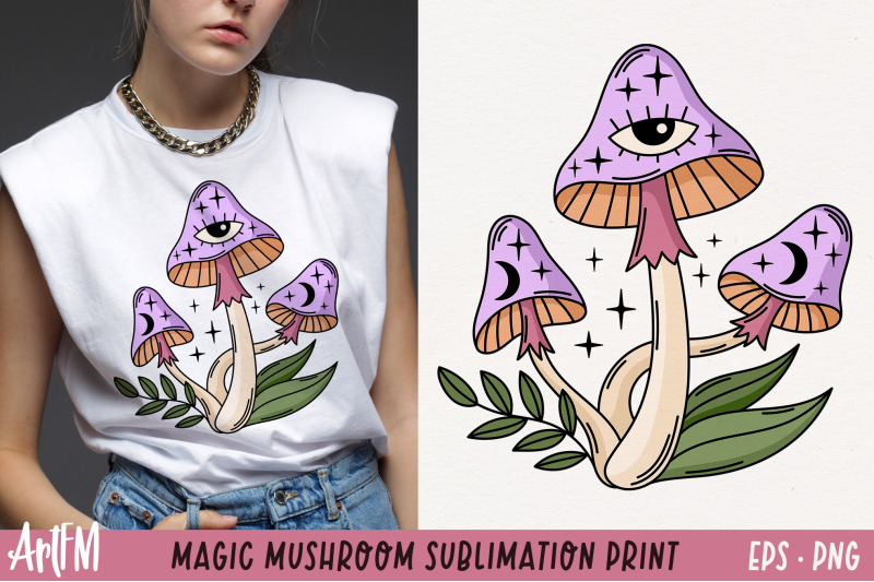 magic-mushroom-clipart-witchy-mushroom-sublimation-png