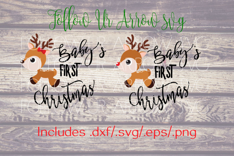 Download Baby's First Christmas Girl & Boy Reindeer By Follow Ur ...