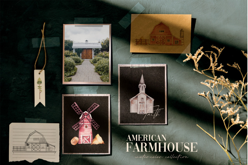 american-farmhouse-watercolor-collection