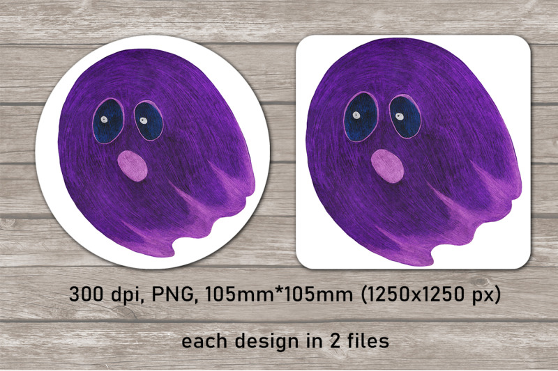 ghosts-coaster-sublimation-design-bundle