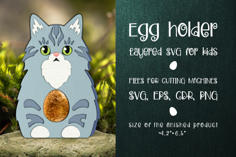 norwegian-forest-cat-easter-egg-holder-template