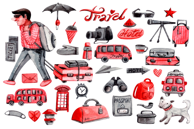 quot-red-adventures-playful-watercolor-illustrations-of-transportation-an