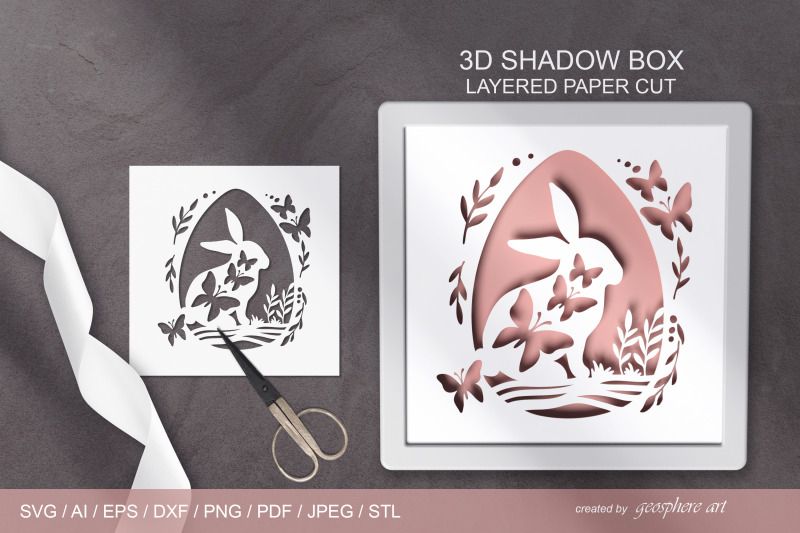 easter-bunny-3d-layered-papercut-shadow-box-svg-dxf-stl