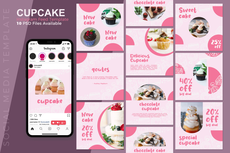 cupcake-instagram-post-template