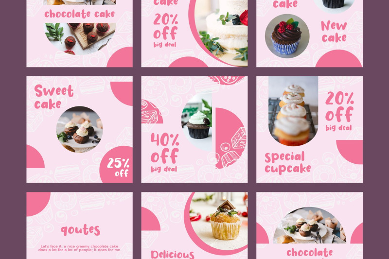 cupcake-instagram-post-template