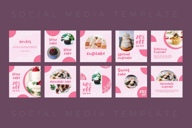 cupcake-instagram-post-template