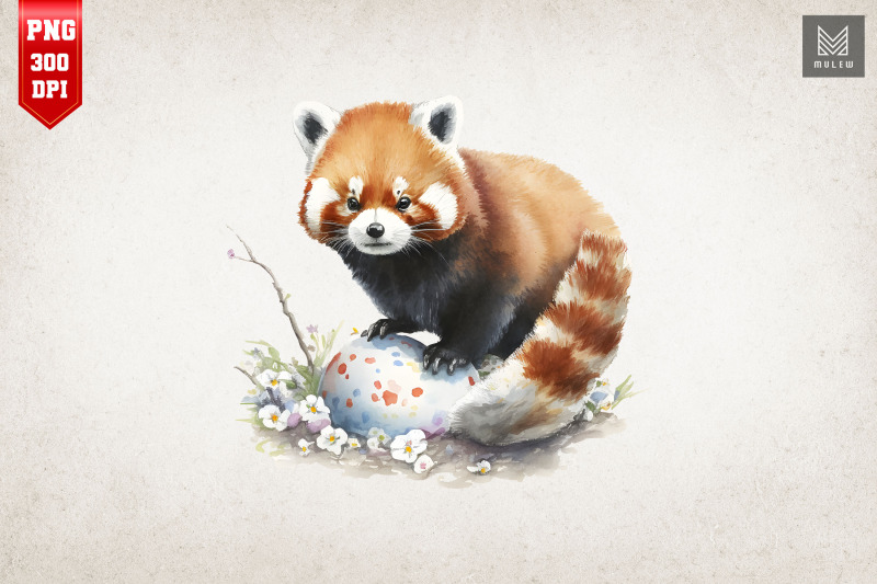 cute-red-panda-easter-egg-happy-easter