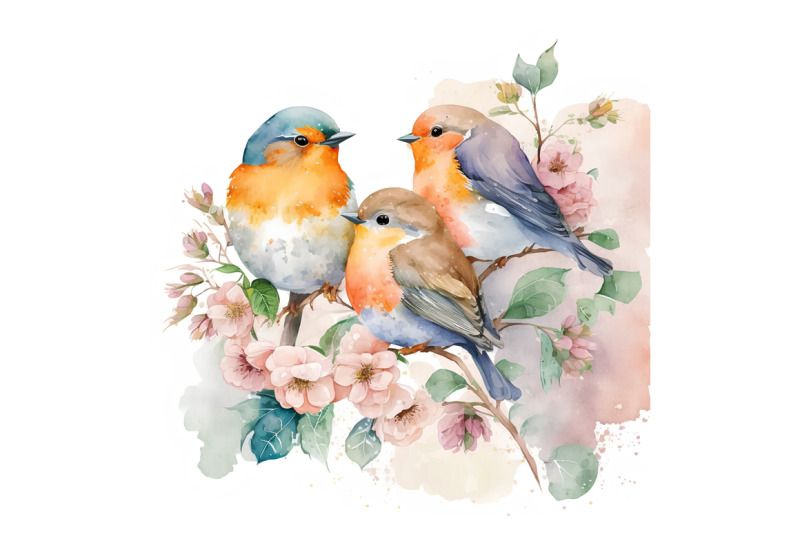 watercolor-birds-with-flowers