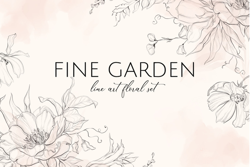 fine-garden-line-art-floral-set