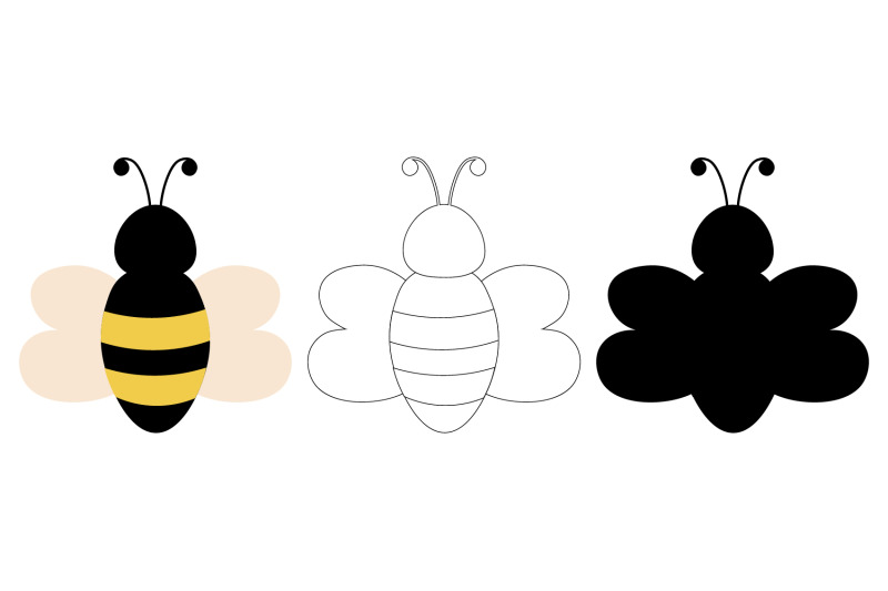 bee-clipart-bee-coloring-bee-silhouette-bee-svg