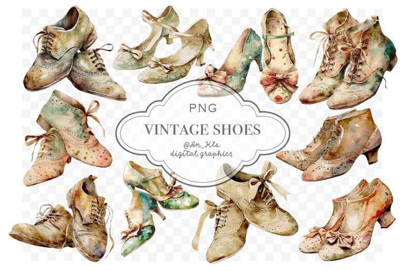 vintage-shoes-clipart