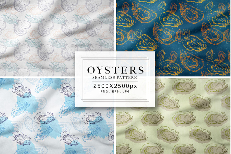 oysters-seamless-patterns