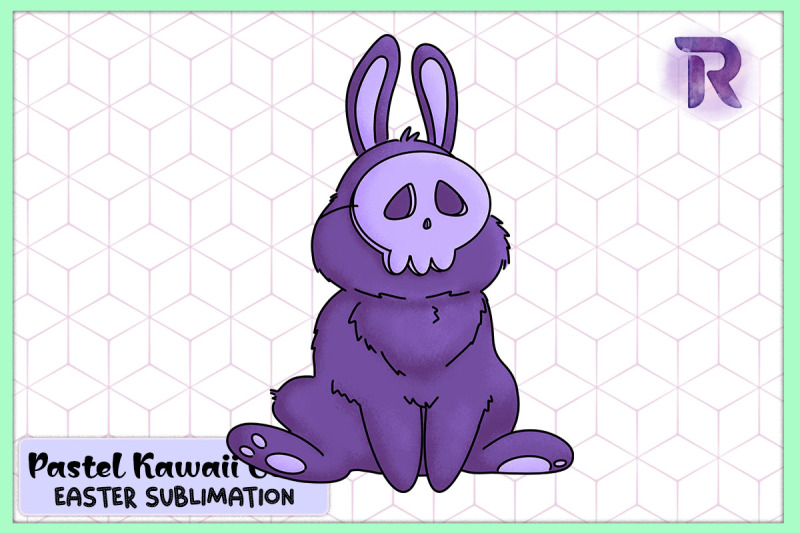 chibi-creepy-easter-bunny-goth-pastel